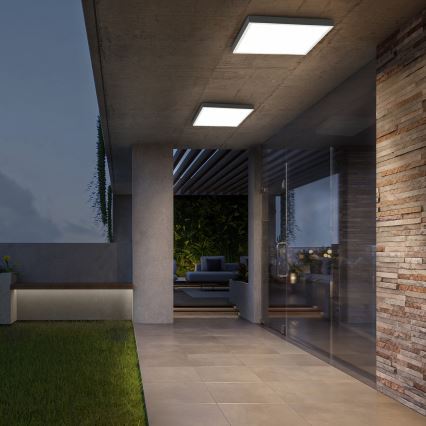 Brilagi - Dimmbare Badezimmerdeckenleuchte FRAME SMART LED/50W/230V 60x60 cm 3000-6000K IP44 Weiß + Fernbedienung