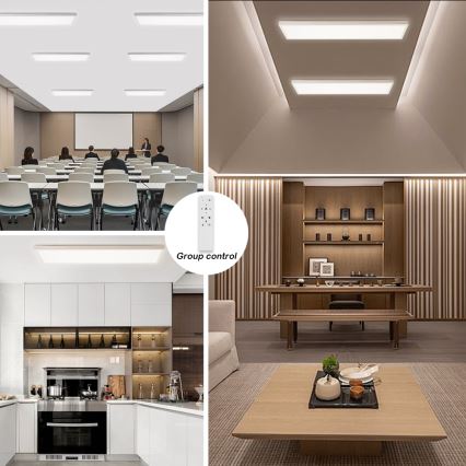 Brilagi - LED-dimmbar Badezimmer-Deckenleuchte FRAME SMART LED/50W/230V 120x30 cm 3000-6000K IP44 weiß + Fernbedienung