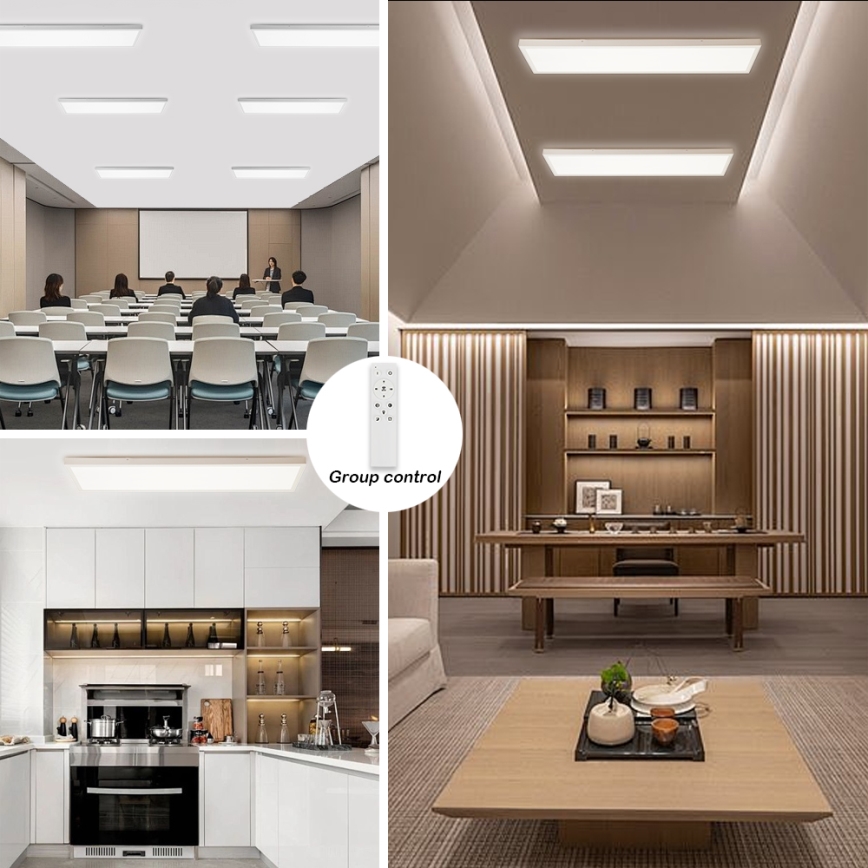 Brilagi - LED-dimmbar Badezimmer-Deckenleuchte FRAME SMART LED/50W/230V 120x30 cm 3000-6000K IP44 weiß + Fernbedienung