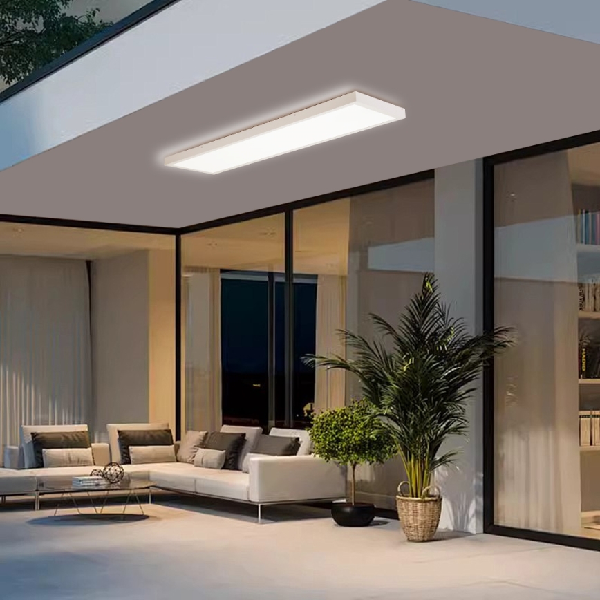 Brilagi - LED-dimmbar Badezimmer-Deckenleuchte FRAME SMART LED/50W/230V 120x30 cm 3000-6000K IP44 weiß + Fernbedienung