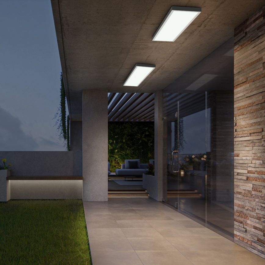 Brilagi - LED-dimmbar Badezimmer-Deckenleuchte FRAME SMART LED/50W/230V 120x30 cm 3000-6000K IP44 weiß + Fernbedienung