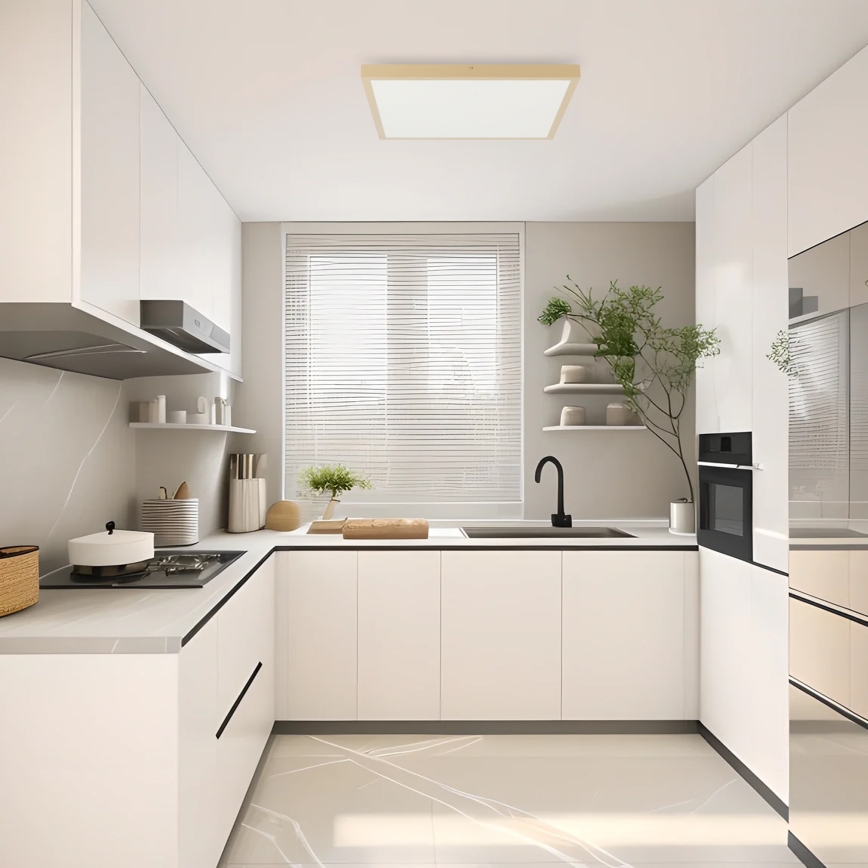 Brilagi - LED-dimmbare Badezimmer-Deckenleuchte FRAME SMART LED/50W/230V 60x60 cm 3000-6000K IP44 beige + Fernbedienung