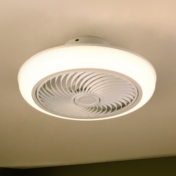 Brilagi - LED dimmbare Deckenleuchte mit Ventilator LED/30W/230V 3000-6500K Weiß + Fernbedienung