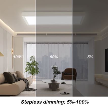 Brilagi - LED Dimmbare Badezimmer-Deckenleuchte FRAME SMART LED/30W/230V 30x60 cm 3000-6000K IP44 weiß + Fernbedienung