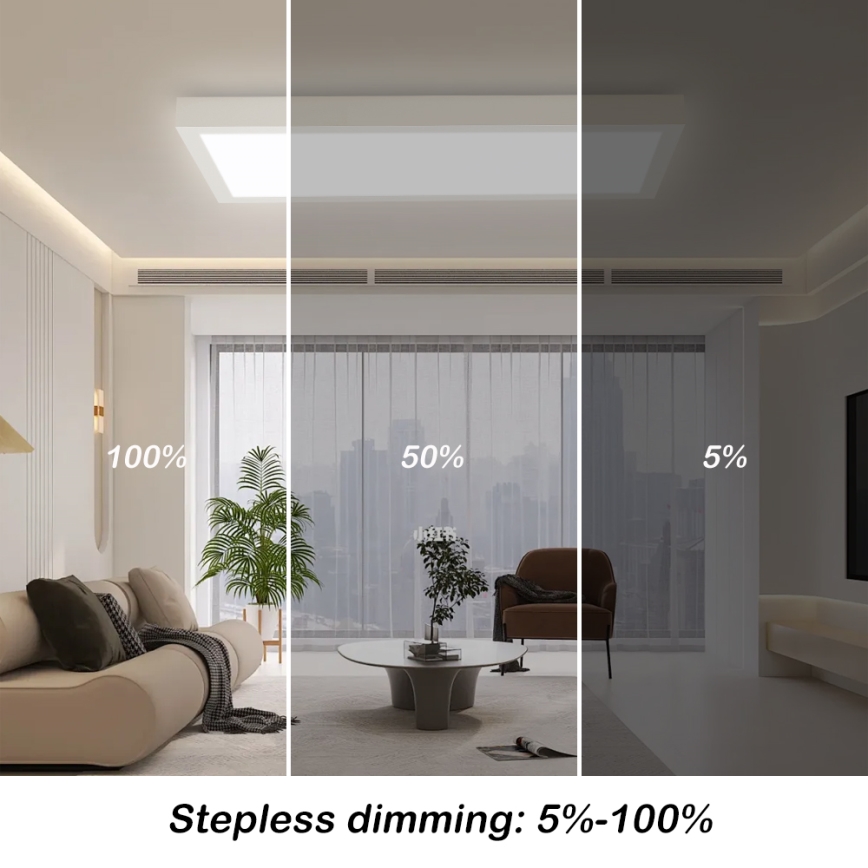 Brilagi - LED Dimmbare Badezimmer-Deckenleuchte FRAME SMART LED/30W/230V 30x60 cm 3000-6000K IP44 weiß + Fernbedienung
