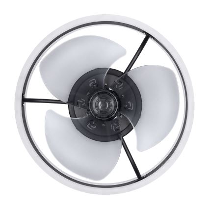 Brilagi - LED dimmbare Deckenleuchte mit Ventilator LED/30W/230V 3000-6500K Schwarz + Fernbedienung