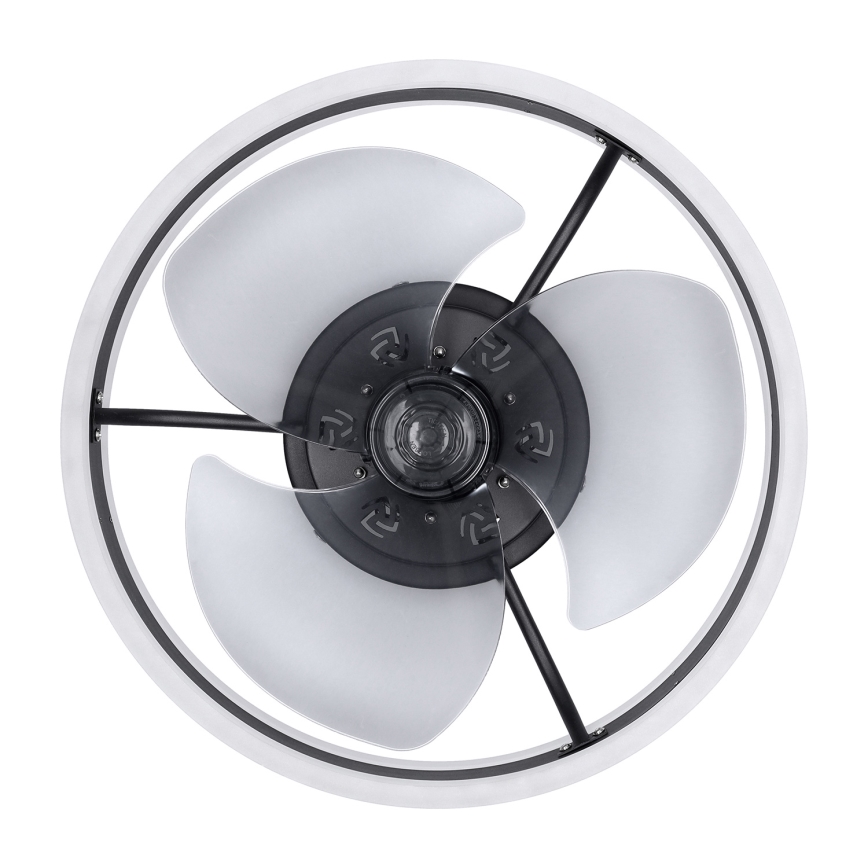 Brilagi - LED dimmbare Deckenleuchte mit Ventilator LED/30W/230V 3000-6500K Schwarz + Fernbedienung