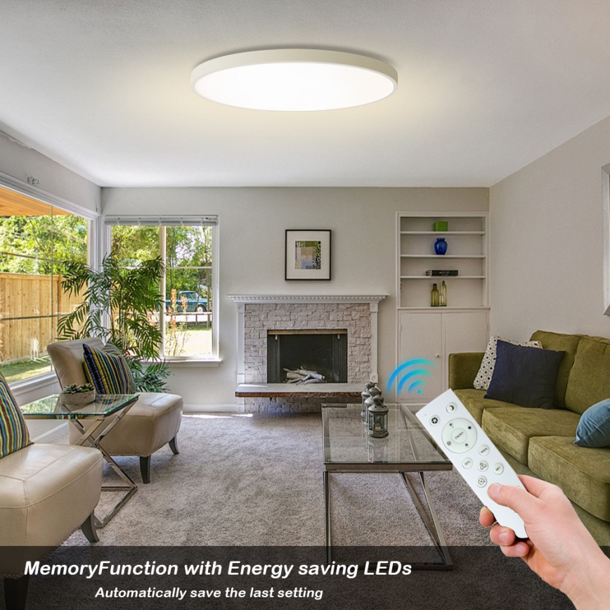 Brilagi - dimmbare LED-Deckenleuchte POOL SMART LED/128W/230V 3000-6000K Ø 100 cm Wi‑Fi Tuya weiß + Fernbedienung