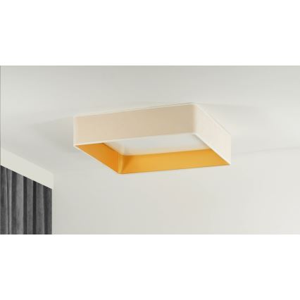 Brilagi - Dimmbare LED-Deckenleuchte VELVET SQUARE SMART LED/36W/230V 60x60 cm 2700-6500K Wi-Fi Tuya + Fernbedienung cremefarben
