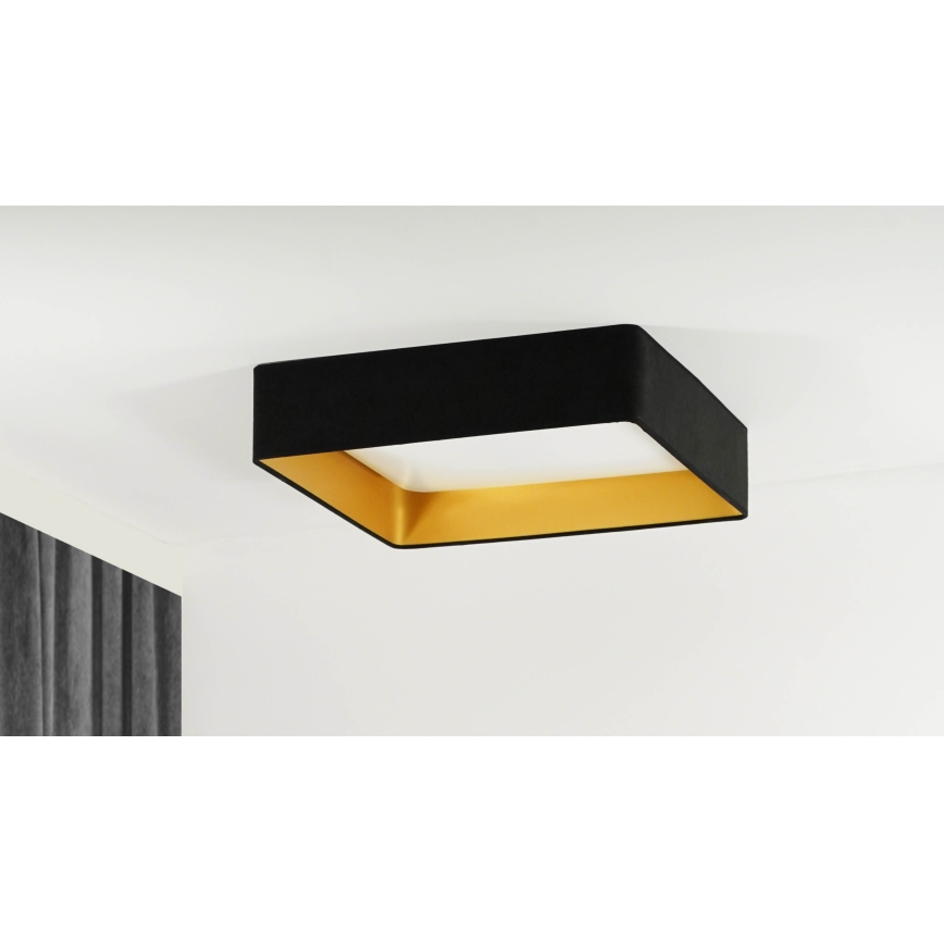 Brilagi - LED-dimmbare Deckenleuchte VELVET SQUARE SMART LED/36W/230V 60x60 cm 2700-6500K Wi-Fi Tuya + Fernbedienung schwarz