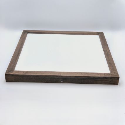 Brilagi - LED dimmbares Badezimmer-Deckenleuchte WOODY FRAME LED/50W/230V Eiche Nussbaum 60x60 cm 3000-6000K IP44 + Fernbedienung