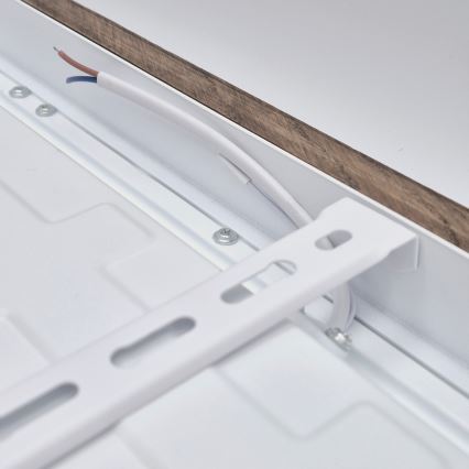 Brilagi - LED dimmbares Badezimmer-Deckenleuchte WOODY FRAME LED/50W/230V Eiche Nussbaum 60x60 cm 3000-6000K IP44 + Fernbedienung