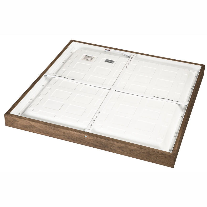 Brilagi - LED dimmbares Badezimmer-Deckenleuchte WOODY FRAME LED/50W/230V Eiche Nussbaum 60x60 cm 3000-6000K IP44 + Fernbedienung