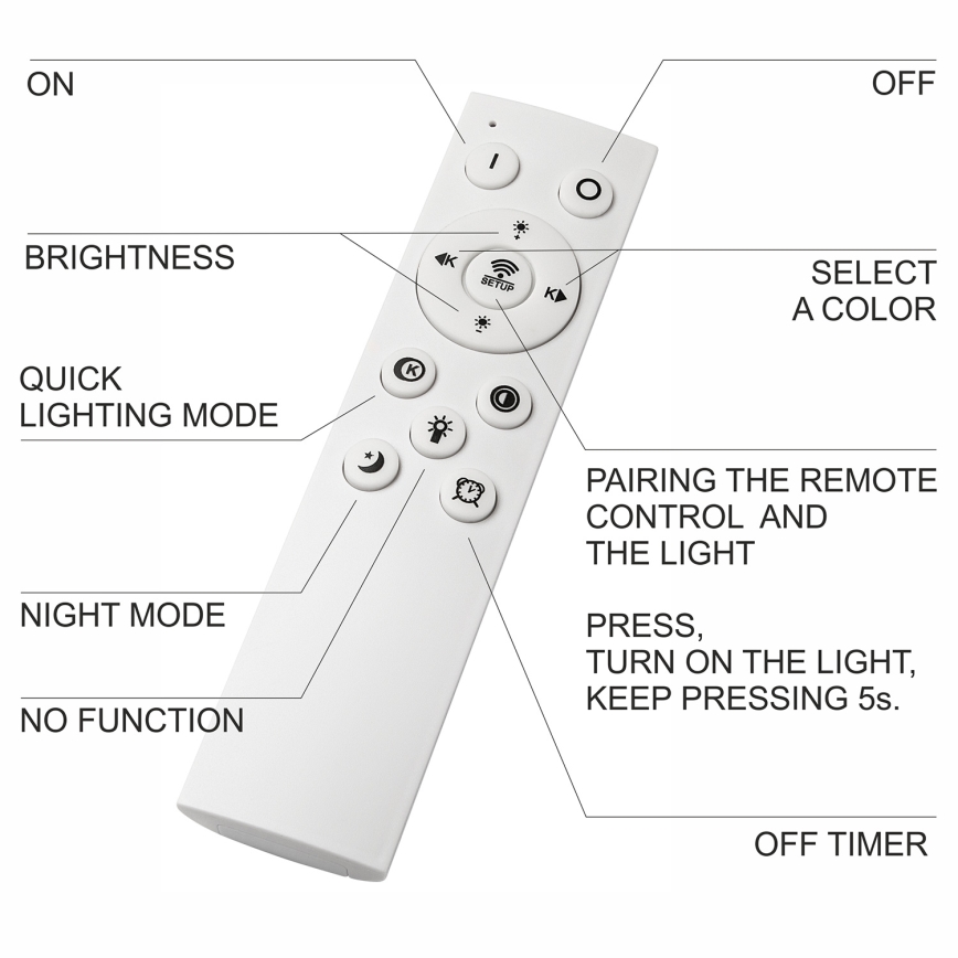 Brilagi - LED dimmbares Badezimmer-Deckenleuchte WOODY FRAME LED/50W/230V Eiche Nussbaum 60x60 cm 3000-6000K IP44 + Fernbedienung