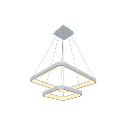 Brilagi - dimmbare LED-Hängeleuchte mit Seilabhängung FALCON SLIM LED/78W/230V 3000-6500K 50x50 cm weiß + Fernbedienung