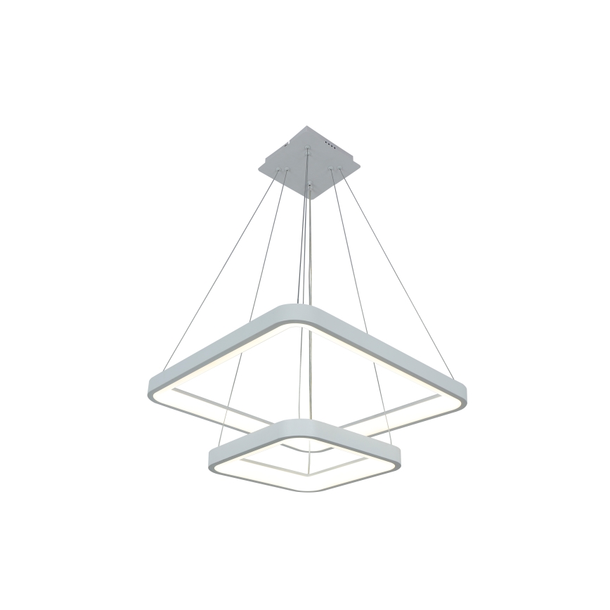 Brilagi - dimmbare LED-Hängeleuchte mit Seilabhängung FALCON SLIM LED/78W/230V 3000-6500K 50x50 cm weiß + Fernbedienung