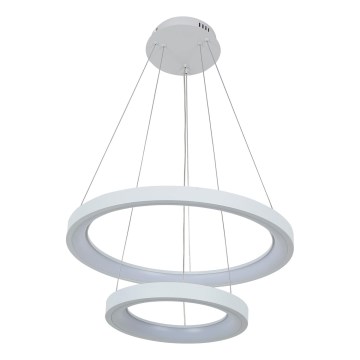 Brilagi - LED-dimmbare Pendelleuchte an Stahlseil FALCON SLIM LED/68W/230V 3000-6500K Ø 50 cm weiß + Fernbedienung