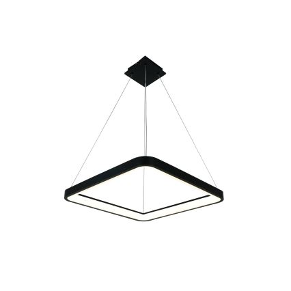 Brilagi - LED-dimmbare Pendelleuchte mit Stahlseilaufhängung FALCON SLIM LED/50W/230V 3000-6500K 50x50 cm schwarz + Fernbedienung
