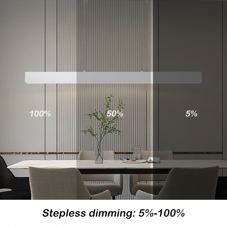 Brilagi - LED Dimmbarer Hängeleuchte SLEEKLINE SMART LED/40W/230V 3000-6000K Wi-Fi Tuya Weiß + Fernbedienung