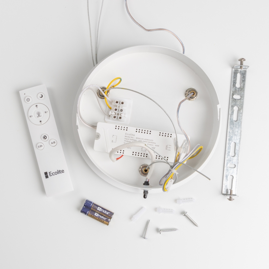 Brilagi - LED dimmbarer Kronleuchter an Seil FALCON LED/80W/230V 3000-6500K Ø 60 cm weiß + Fernbedienung
