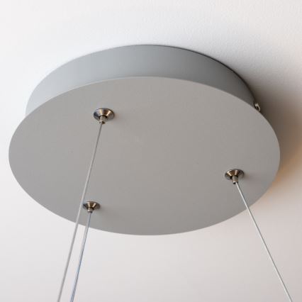 Brilagi - LED dimmbarer Kronleuchter an Seil FALCON LED/80W/230V 3000-6500K Ø 60 cm grau + Fernbedienung