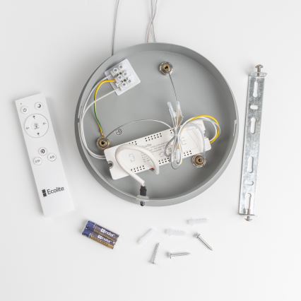 Brilagi - LED dimmbarer Kronleuchter an Seil FALCON LED/80W/230V 3000-6500K Ø 60 cm grau + Fernbedienung