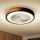 Brilagi - LED dimmbares Deckenleuchte mit Ventilator LED/30W/230V 3000-6500K Schwarz/Eiche + Fernbedienung