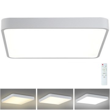 Brilagi - LED dimmbares Deckenleuchte POOL SQUARE LED/48W/230V 3000-6000K 50x50 cm weiß + Fernbedienung