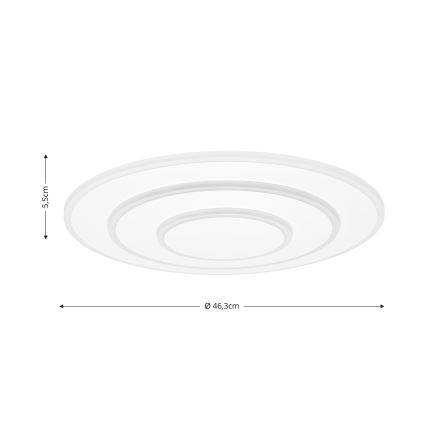 Brilagi - LED dimmbare Deckenleuchte MODERN LED/58W/230V 2700-6500K Ø 46,3 cm + Fernbedienung