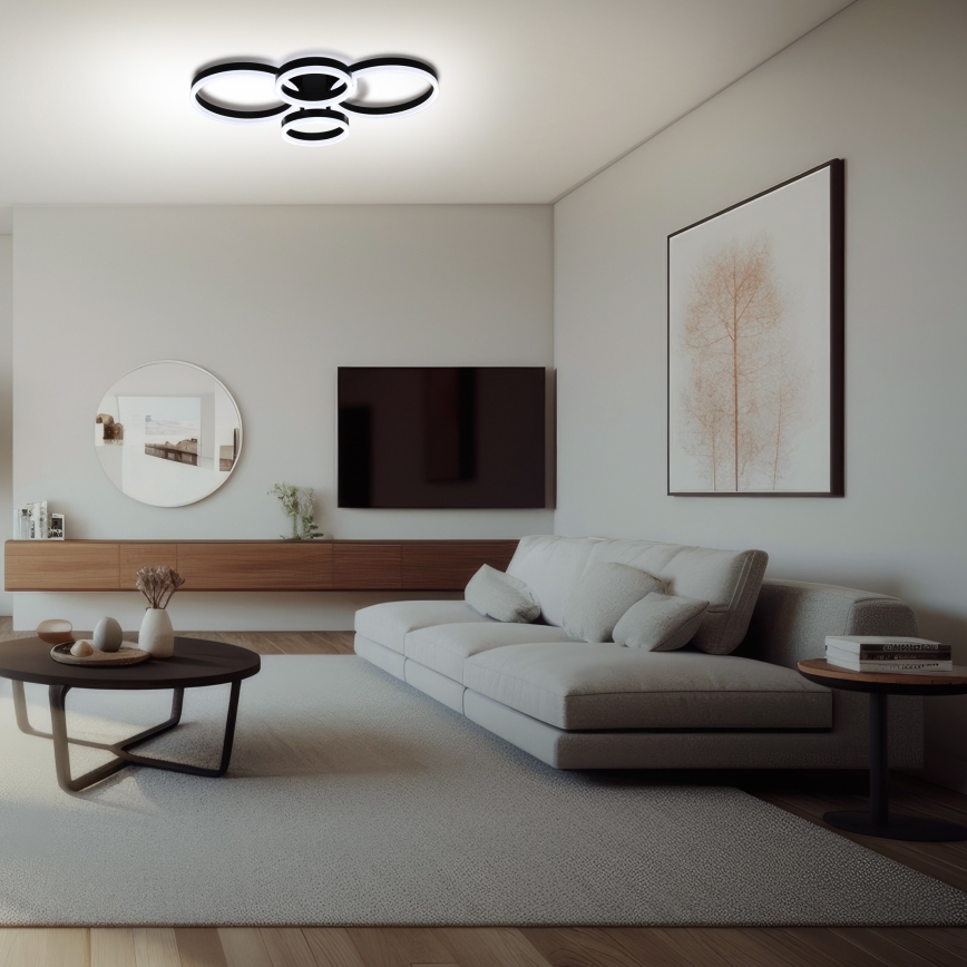 Brilagi - LED dimmbare Deckenleuchte ORBITS LED/49W/230V 3000/4000/6000K + Fernbedienung