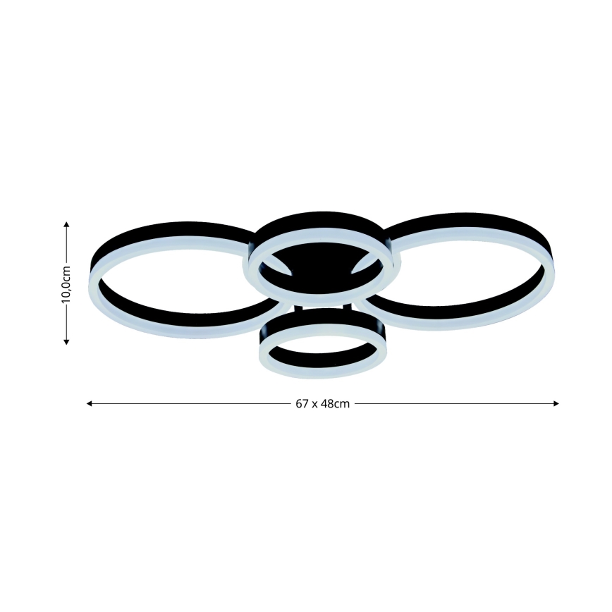 Brilagi - LED dimmbare Deckenleuchte ORBITS LED/49W/230V 3000/4000/6000K + Fernbedienung