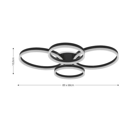 Brilagi - LED dimmbare Deckenleuchte ORBITS LED/52W/230V 3000/4000/6000K + Fernbedienung