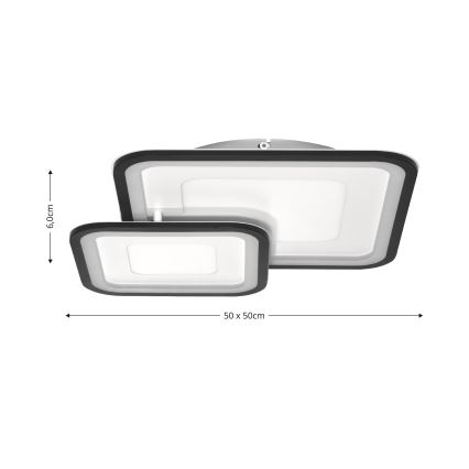 Brilagi - LED dimmbare Deckenleuchte TANDORA LED/49W/230V 3000/4000/6000K + Fernbedienung