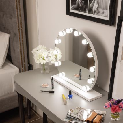 Brilagi - LED dimmbares Make-up-Spiegel HOLLYWOOD LED/12W/230V 3000/4000/6500K