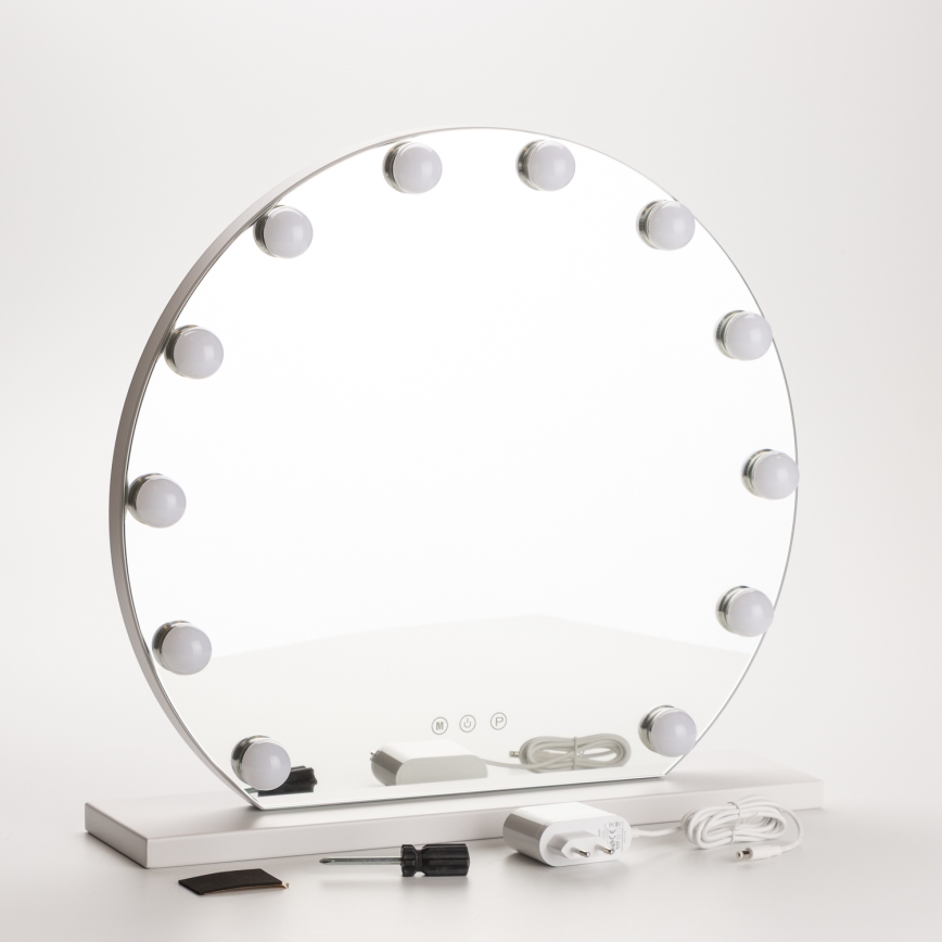 Brilagi - LED dimmbares Make-up-Spiegel HOLLYWOOD LED/12W/230V 3000/4000/6500K