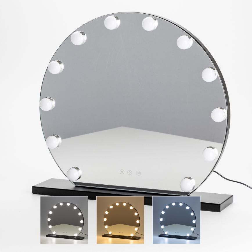 Brilagi - LED dimmbares Make-up-Spiegel HOLLYWOOD LED/12W/230V 3000/4000/6500K