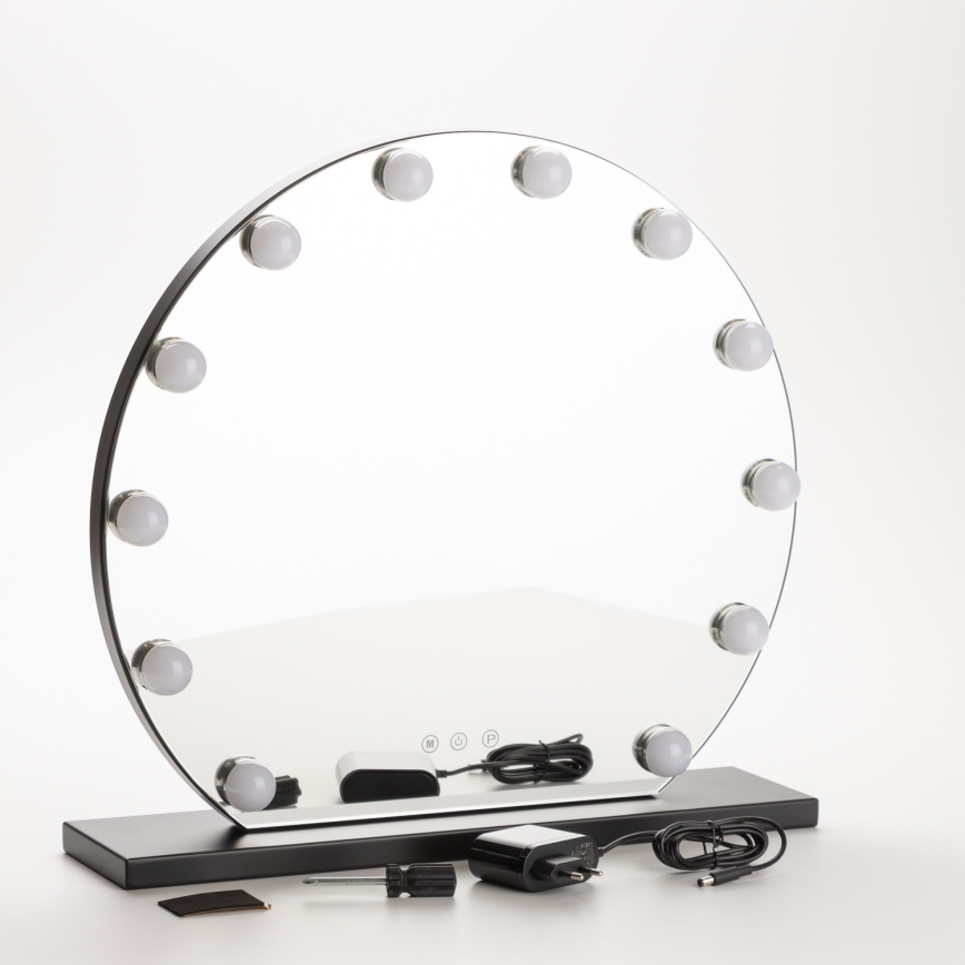 Brilagi - LED dimmbares Make-up-Spiegel HOLLYWOOD LED/12W/230V 3000/4000/6500K