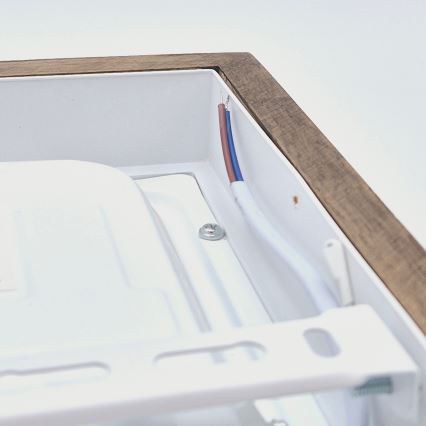 Brilagi - LED dimmbares Badezimmer-Deckenleuchte WOODY FRAME LED/24W/230V Eiche Nussbaum 30x30 cm 3000-6000K IP44 + Fernbedienung