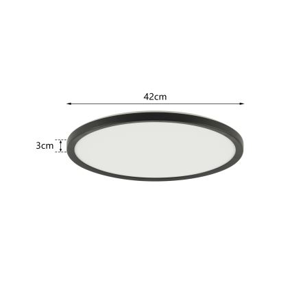 Brilagi - LED dimmbare Deckenleuchte ULTRA SLIM LED/24W/230V 2700-6500K Ø 42 cm schwarz + Fernbedienung