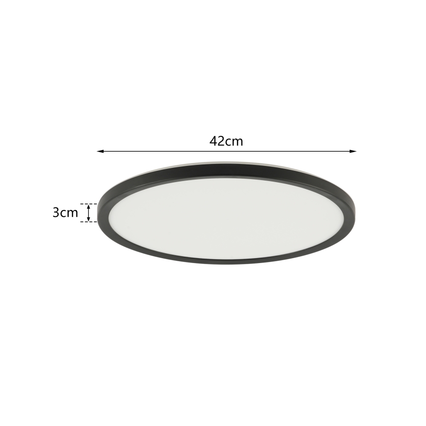 Brilagi - LED dimmbare Deckenleuchte ULTRA SLIM LED/24W/230V 2700-6500K Ø 42 cm schwarz + Fernbedienung
