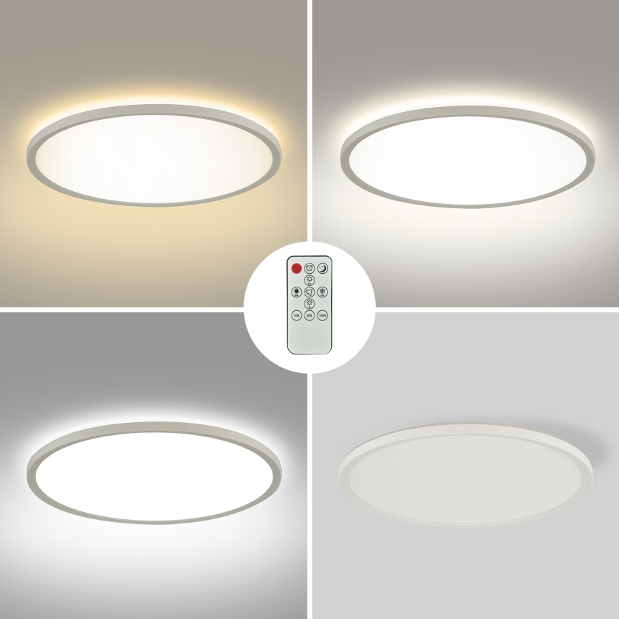 Brilagi - LED dimmbare Deckenleuchte ULTRA SLIM LED/24W/230V 2700-6500K Ø 42 cm Weiß + Fernbedienung