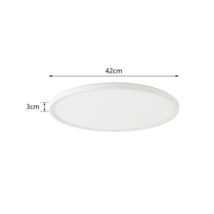 Brilagi - LED dimmbare Deckenleuchte ULTRA SLIM LED/24W/230V 2700-6500K Ø 42 cm Weiß + Fernbedienung