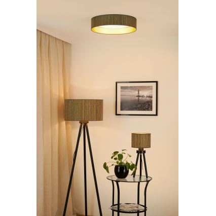 Brilagi - LED dimmbares Deckenleuchte VEGAS SHINE LED/24W/230V 3000/4000/6500K Strohbraun/Gold + Fernbedienung