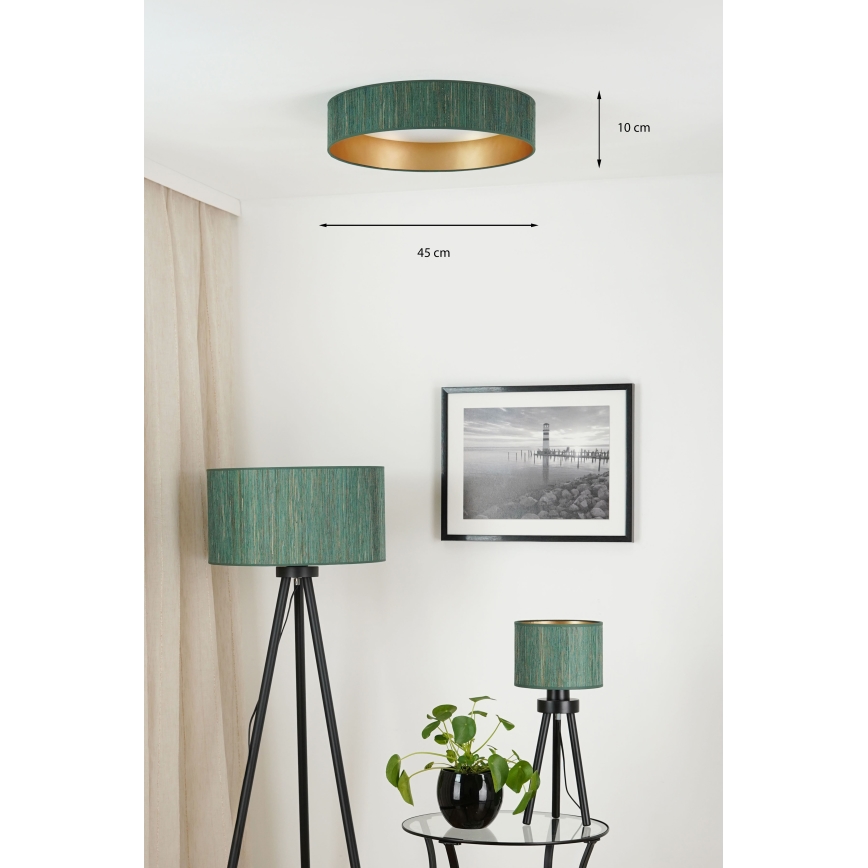 Brilagi - LED dimmbares Deckenleuchte VEGAS SHINE LED/24W/230V 3000/4000/6500K Strohgrün/Gold + Fernbedienung