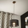 Brilagi - LED Hängeleuchte an Kabel ANTHONY 1xE27/60W/230V Eiche Nussbaum/Schwarz