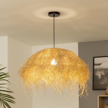 Brilagi - LED-Hängeleuchte an Kabel CERIA BOHO 1x E27/40W/230V Ø 60 cm Raffia