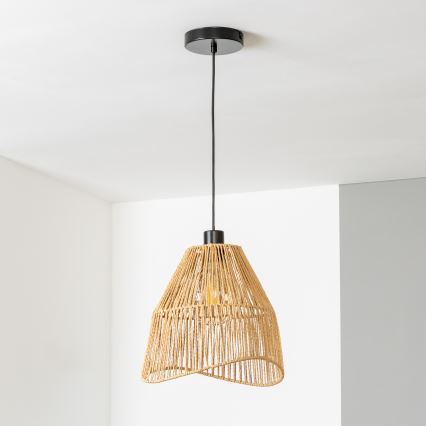 Brilagi - LED-Hängeleuchte an Kabel CERIA BOHO, 1x E27-Fassung (max. 40 W), 230 V, Ø 30 cm, braun