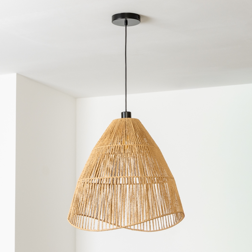 Brilagi - LED-Hängeleuchte an Kabel CERIA BOHO 1xE27/40W/230V Ø 70 cm braun