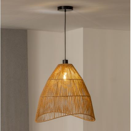 Brilagi - LED-Hängeleuchte an Kabel CERIA BOHO 1xE27/40W/230V Ø 70 cm braun