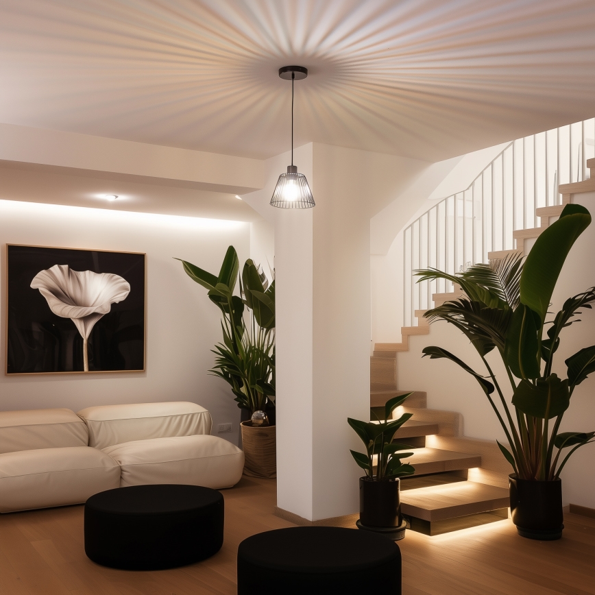 Brilagi - LED-Hängeleuchte an Kabel CERIA WIRE 1xE27/40W/230V Ø 21 cm schwarz